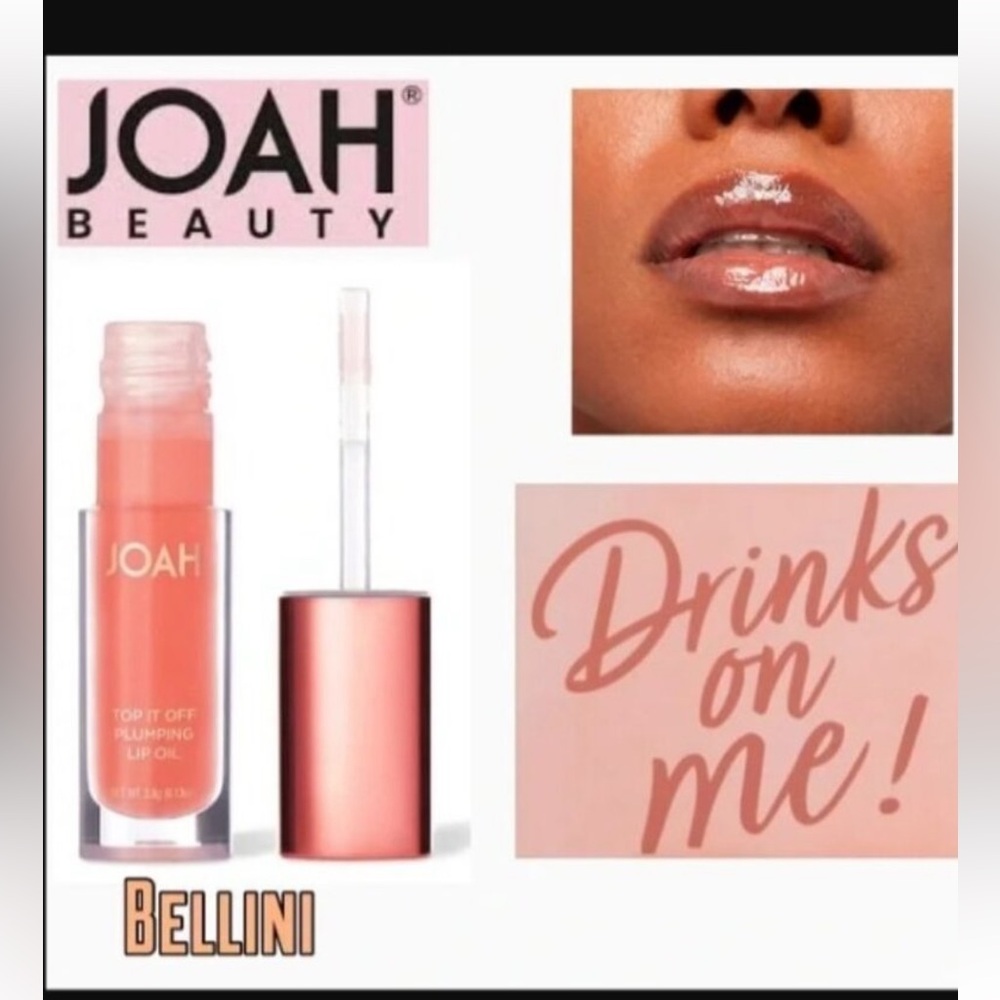 JOAH"Top It Off"Plumping Lip Oil In
BELLINI (Coral Tint)3.8g W/Lavender Oil